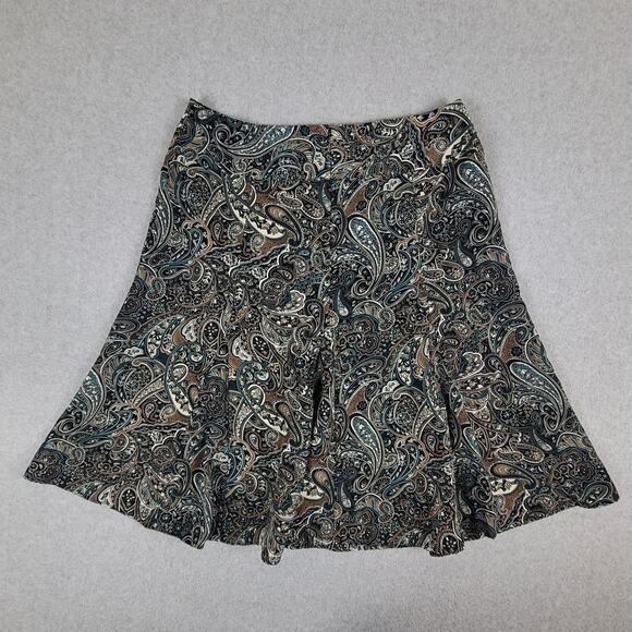 Vintage BEA Classics Skirt Womens Size 14 Paisley Print A Line Midi - Picture 2 of 8